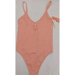 Colsie Women Seamless Bodysuit with Keyhole Fabric  Soft Spandex Size Medium